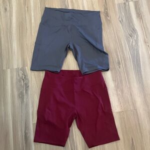 Women’s Bike Shorts - Gray & Burgundy